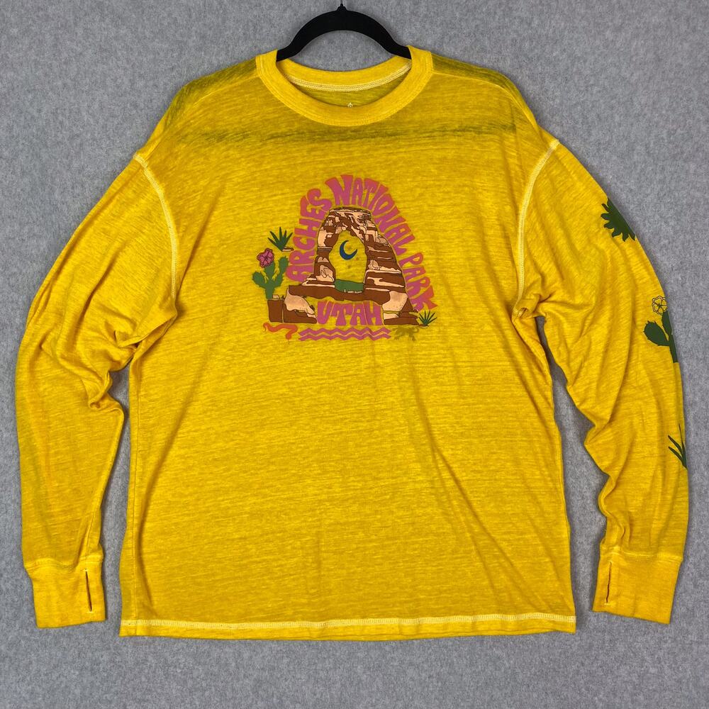 Free People Movement Yellow Arches National Park Utah Long Sleeve Tee Size Small